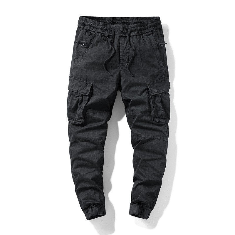 Men's Tactical Cargo Jogger Pants with Elastic Drawstring Waistband, Knee Patches and Multiple Pockets Mune Fashion