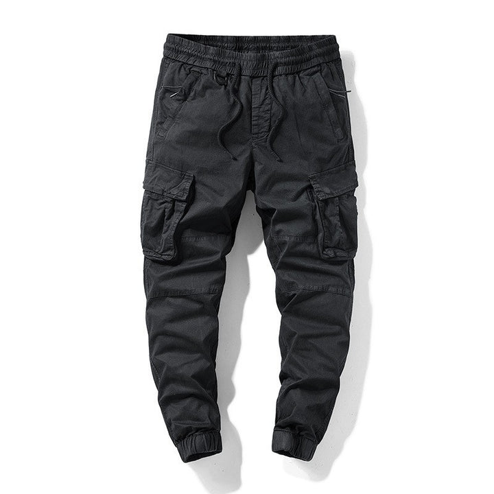 Men's Tactical Cargo Jogger Pants with Elastic Drawstring Waistband, Knee Patches and Multiple Pockets Mune Fashion