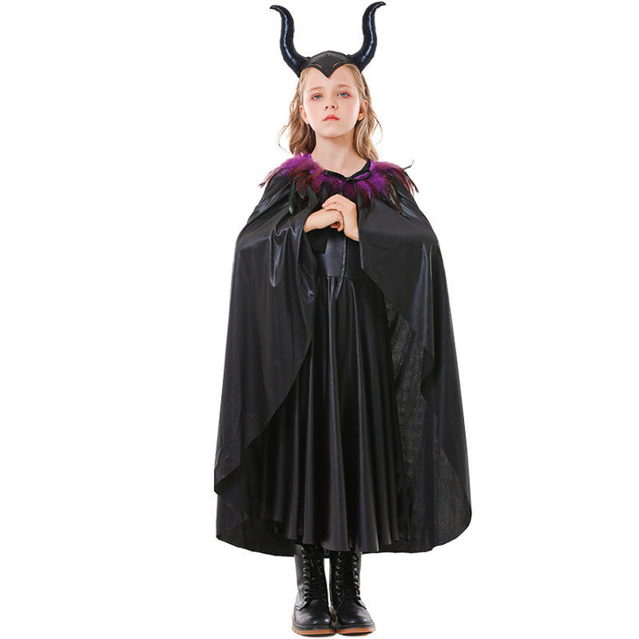 Girls Enchanted Magical Creature Costume with Hood and Shimmering Tulle Mune Fashion