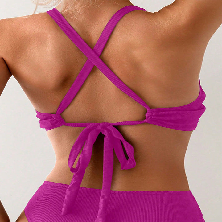 Women's sport bikini top with sophisticated drape details Mune Fashion