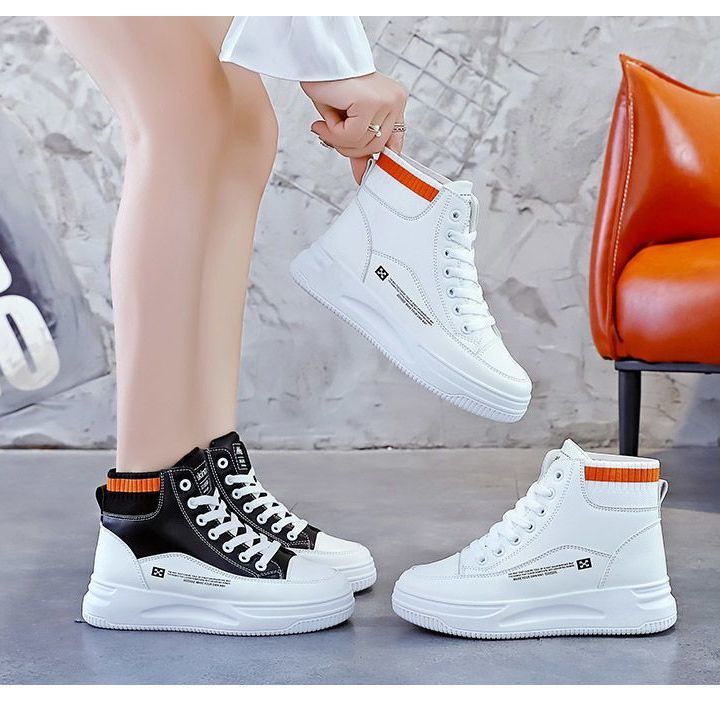 Women High Sneakers with non-slip sole and stylish knit collar Mune Fashion