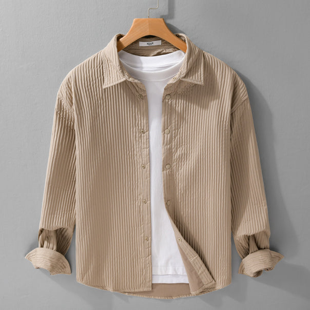 Men's Quilted Overshirt made of lightweight cotton structure with snap button placket Mune Fashion
