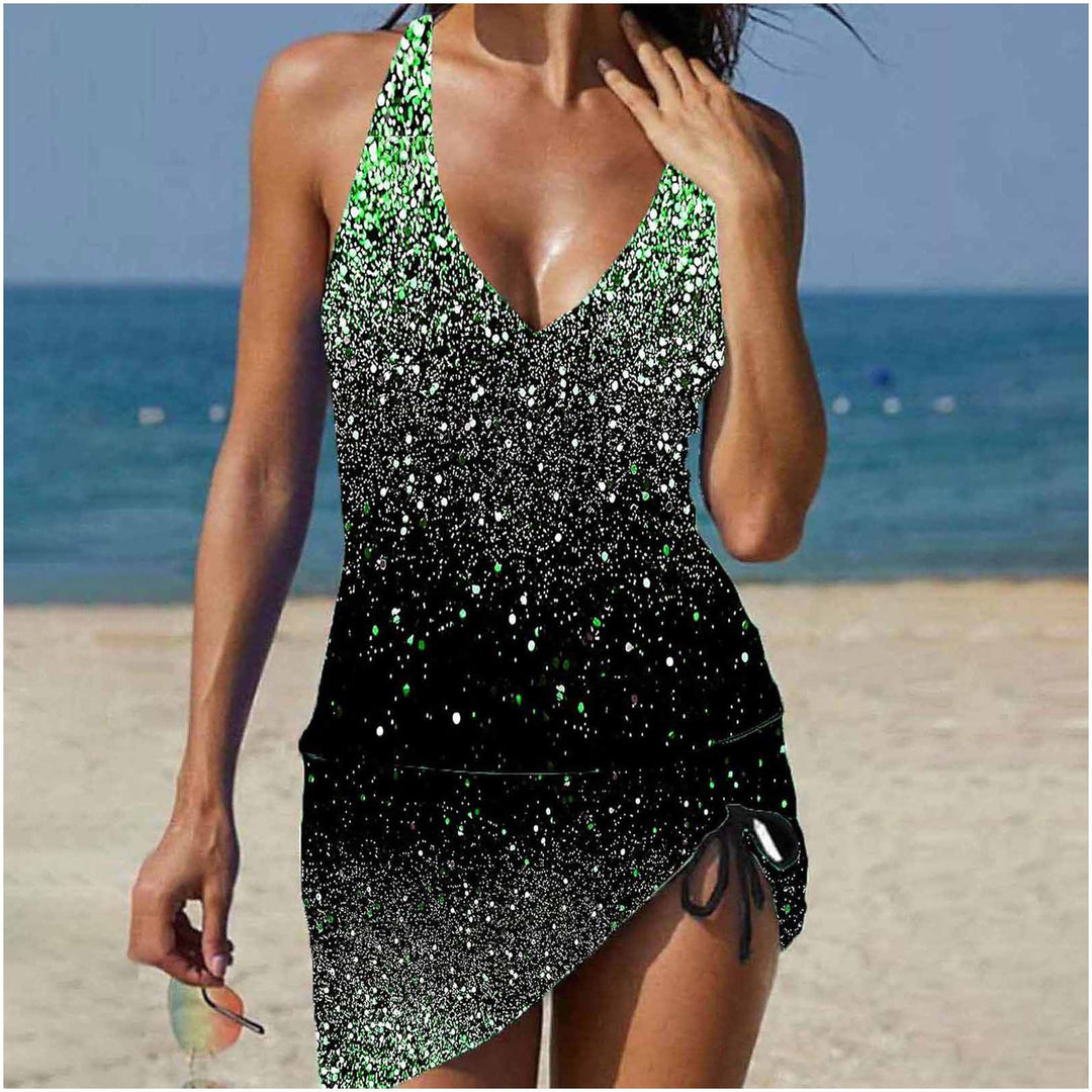 Women casual beach dress with adjustable belt Mune Fashion