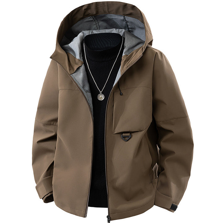 Men's technical hooded softshell jacket with adjustable hood and utility pockets Mune Fashion