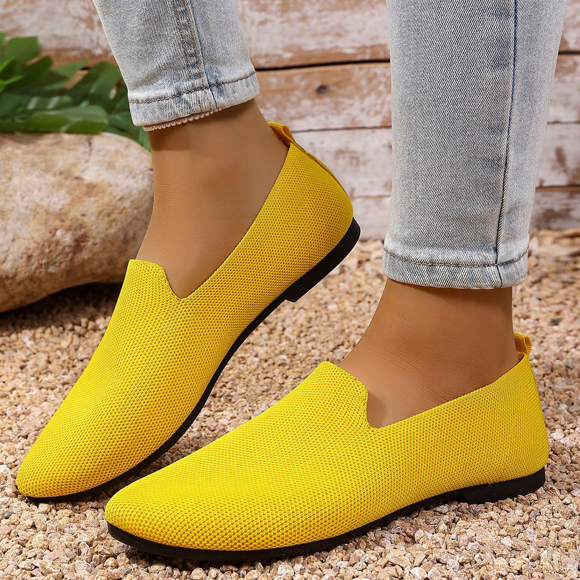 Women's lightweight knitted slippers with memory footbed and non-slip sole Mune Fashion