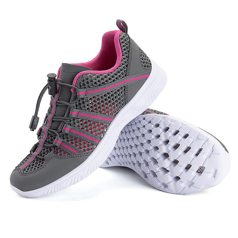 Women’s breathable mesh sneakers with drawstring closure, ultra-light EVA flex sole and padded heel collar Mune Fashion