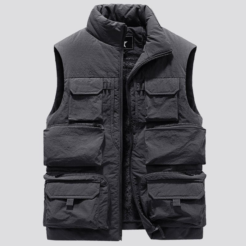 Men's Tactical Multifunction Vest with Thermal Insulation and Multiple Pockets Mune Fashion