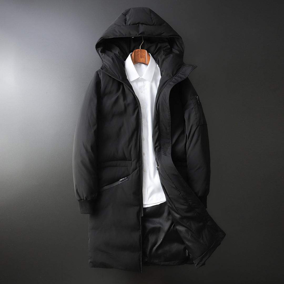 Men's padded long parka with hood and windproof protection Mune Fashion