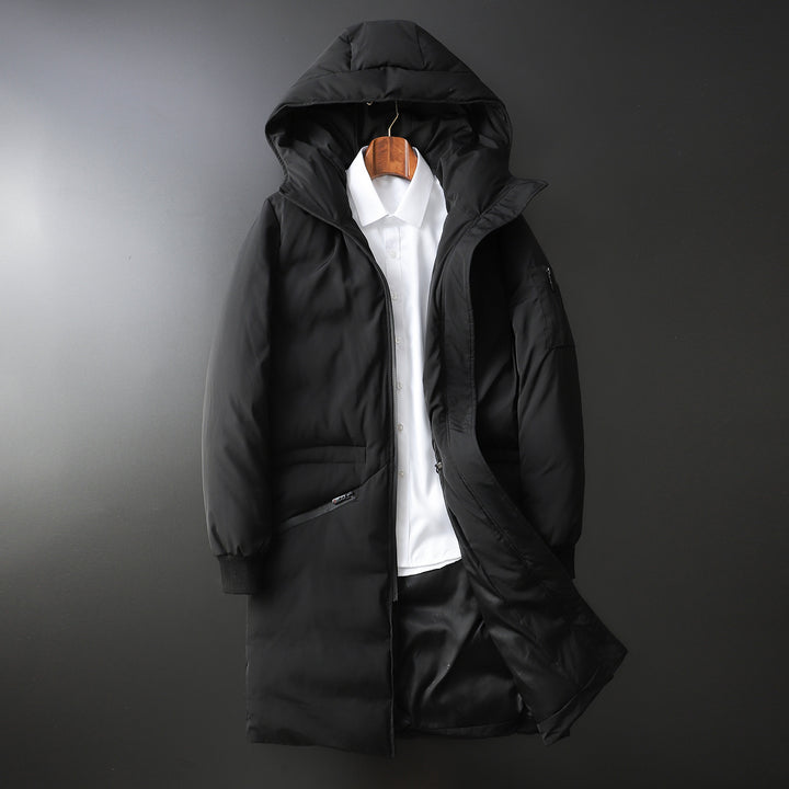 Men's padded long parka with hood and windproof protection Mune Fashion