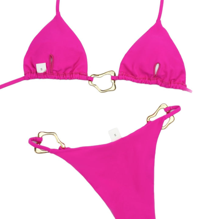 Women's triangle bikini with stylish gold accents Mune Fashion