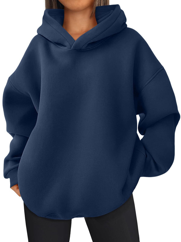 Women's nan kastiger hoodie with double-layered hood, dropped shoulders and longer back Mune Fashion