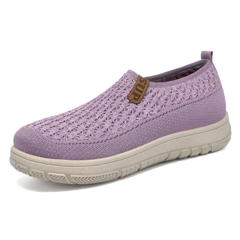 Women's knitted comfort slip-on sneaker with sock-like shaft, breathable 3D structure and cushioning EVA sole Mune Fashion