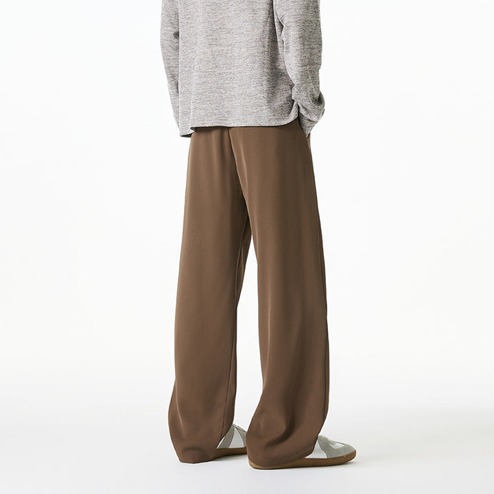 Damen Weiche Bundfalten-Hose mit elastischem Komfortbund und weitem Bein Mune Fashion