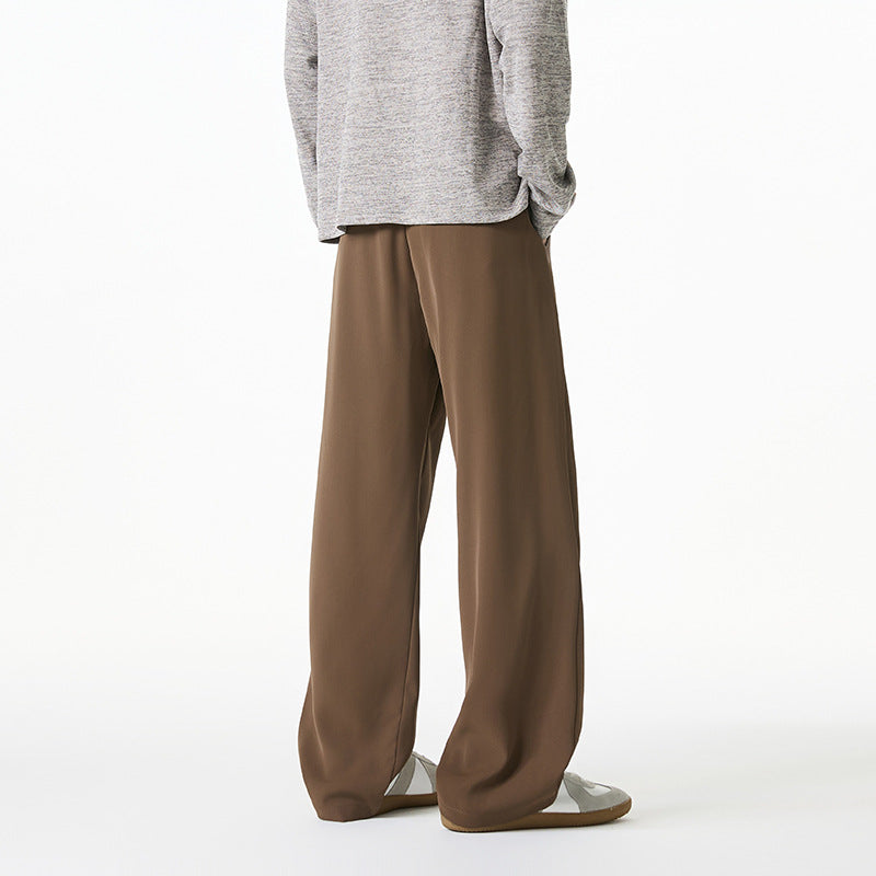 Damen Weiche Bundfalten-Hose mit elastischem Komfortbund und weitem Bein Mune Fashion