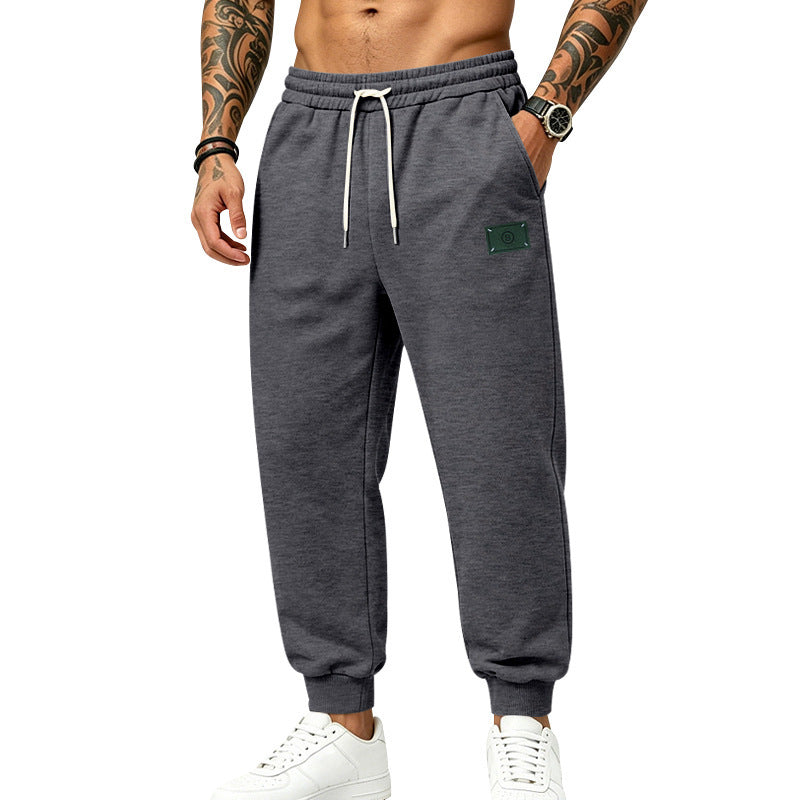 Men's casually cut sweat jogging pants with elastic waistband, drawstring, and cuffs Mune Fashion