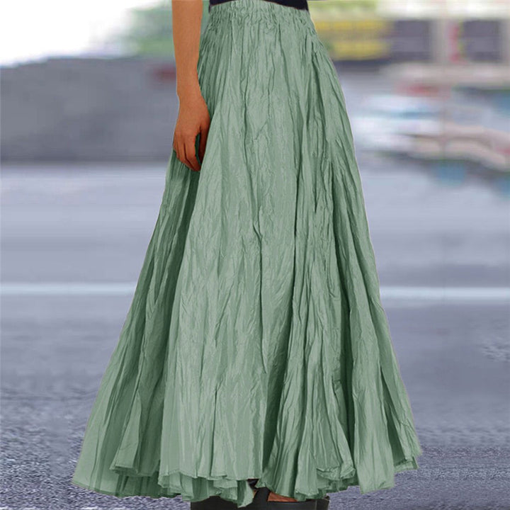 Ladies nan further maxi skirt with wrinkled look and elastic waistband Mune Fashion