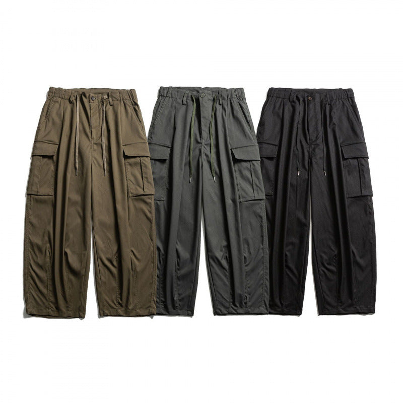 Men's cargo pants in baggy cut with drawstring and large flap pockets Mune Fashion