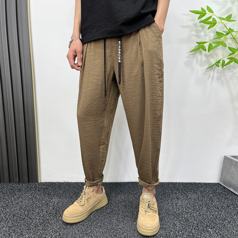 Men's Comfortable Casual Pants with Elastic Waistband Mune Fashion