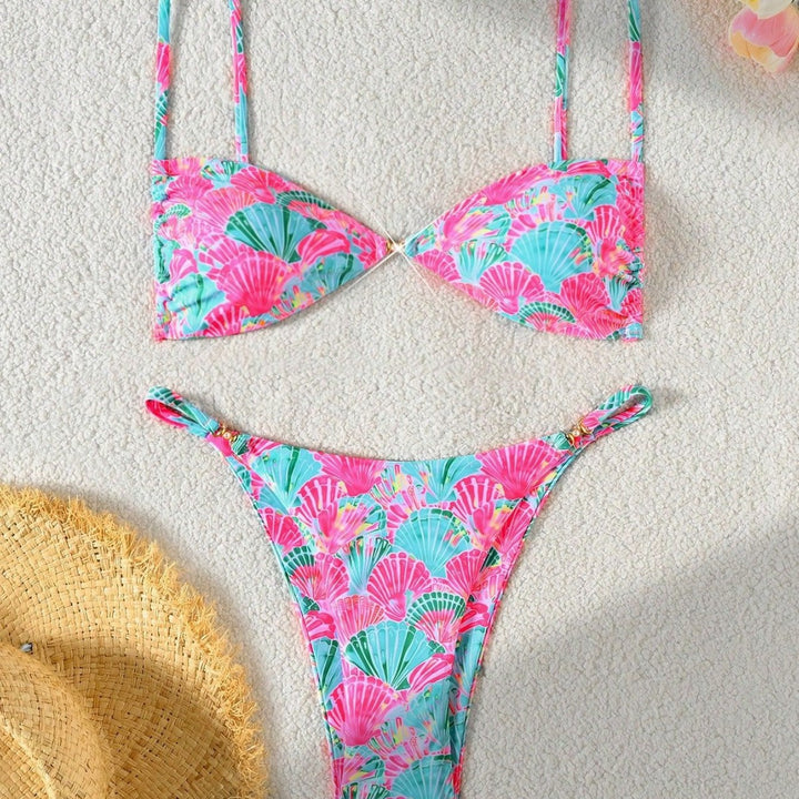 Women Leopard Print Bikini Set with Adjustable Straps Mune Fashion