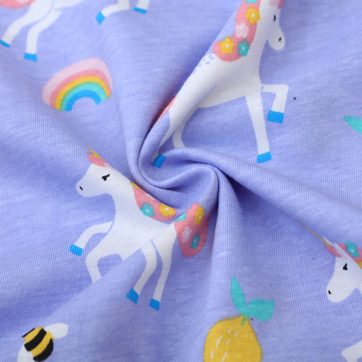 Girl Long Sleeve Dress with Cute Unicorn Patterns Mune Fashion