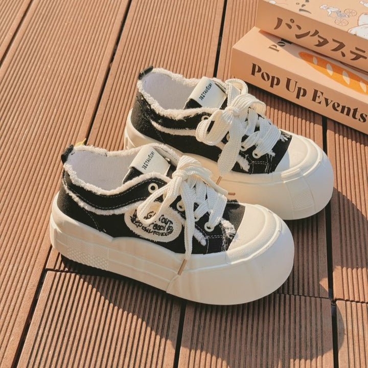 Women Stylish Chunky Sneakers with White Platform and Sturdy Upper Material Mune Fashion