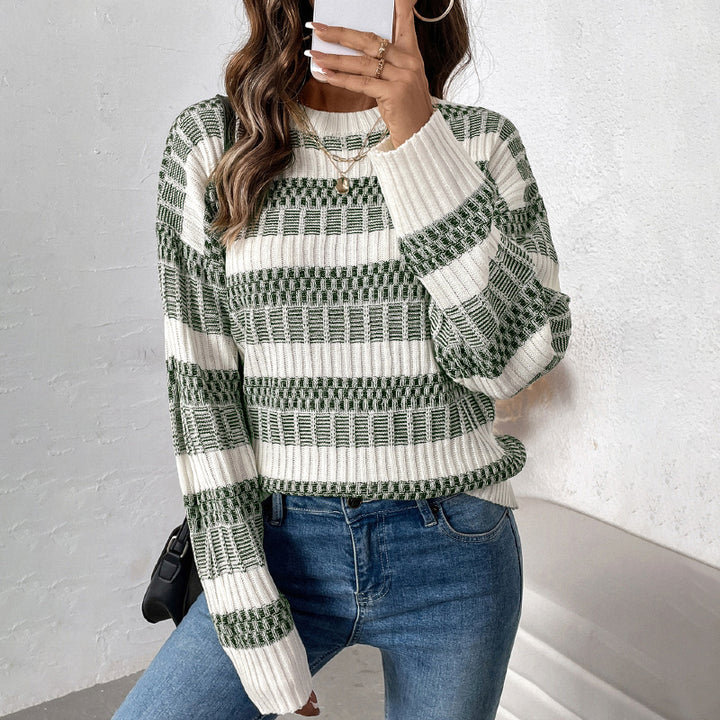 Women's striped knit pullover Mune Fashion