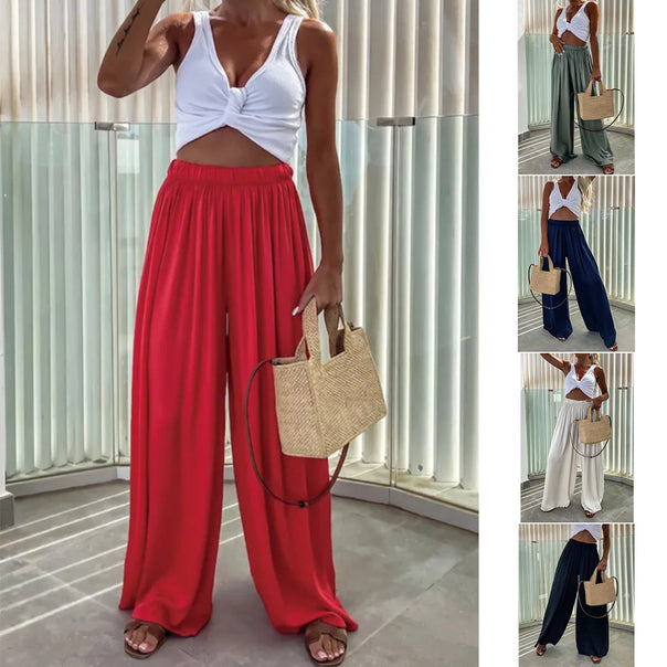 Ladies Elegant and Airy Palazzo Pants Mune Fashion