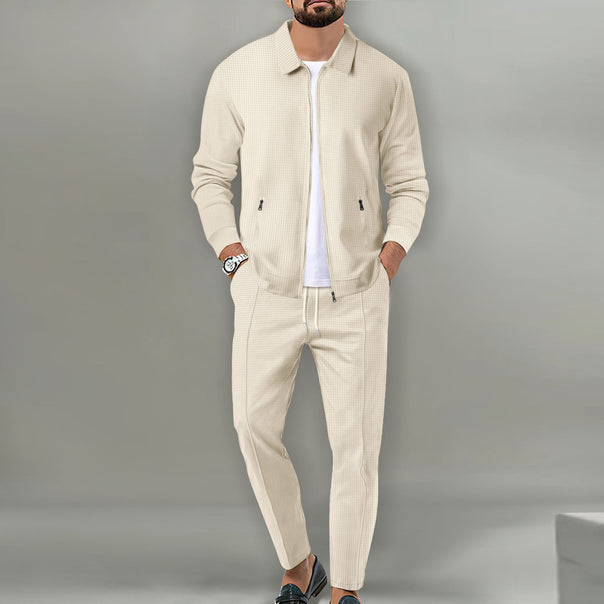 Men's leisure suit with modern structure design and practical pockets Mune Fashion