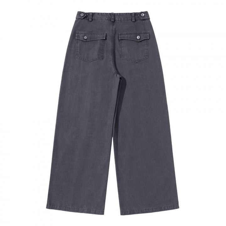 Ladies Wide Pleated Trousers with High Waist and Wide Leg Mune Fashion