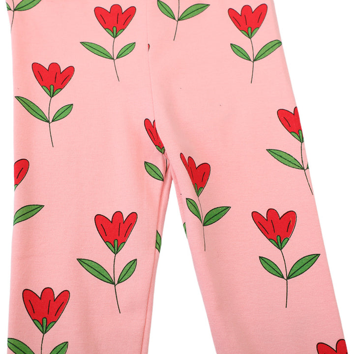 Girls leggings with playful floral pattern Mune Fashion