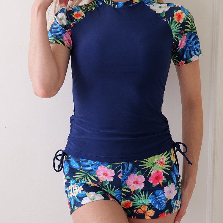 Women's Sporty Surf Set with Floral Design Mune Fashion