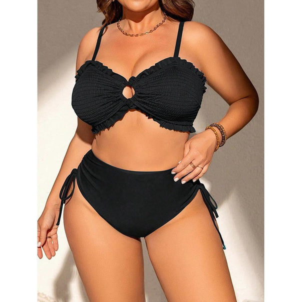 Women's bandeau bikini with ruffle details and adjustable bottoms Mune Fashion