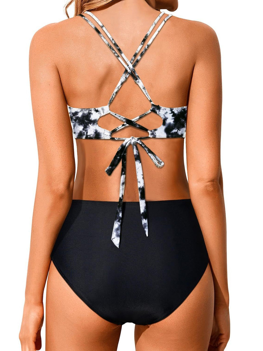 Women's High-Waisted Bikini Set with Ruffled Top Mune Fashion