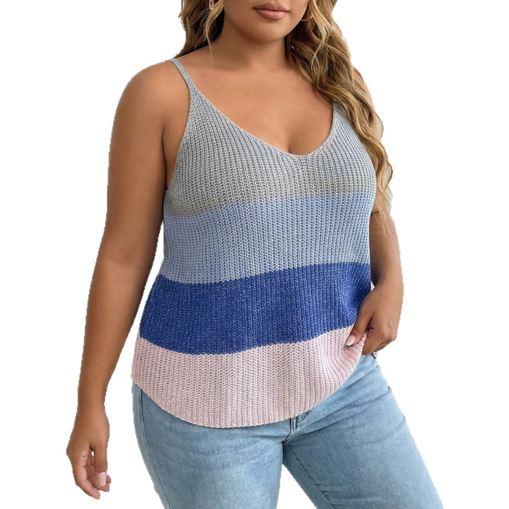 Women's lightweight knit top with V-neck and colorful pattern Mune Fashion