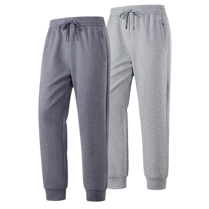 Men's Slim-Fit Leisure Pants made from breathable functional fleece with drawstring waistband, zip pockets & ribbed cuffs Mune Fashion
