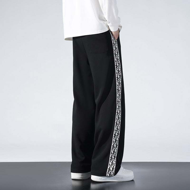 Women's Extra Wide Lounge Sweatpants with Side Logo Tape and Comfort Waistband Mune Fashion