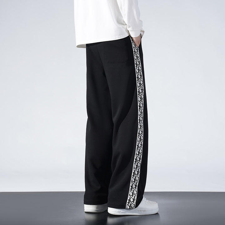 Women's Extra Wide Lounge Sweatpants with Side Logo Tape and Comfort Waistband Mune Fashion