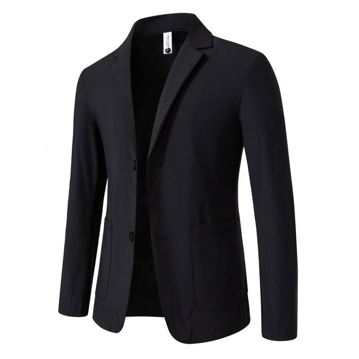 Men's tailored jersey blazer with stretch comfort and patch pockets Mune Fashion