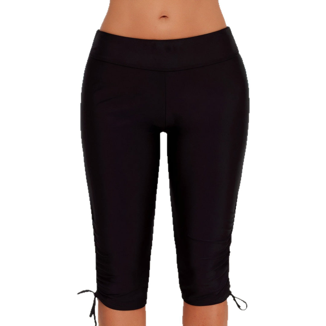 Women Practical Capri Pants with Lacing Details Mune Fashion