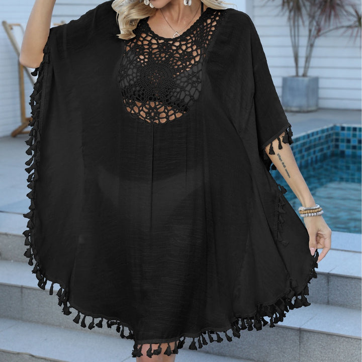 Women's romantic crocheted beach cover-up Mune Fashion