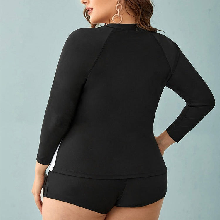 Women's UV protection sports swimsuit with long sleeves and short pants Mune Fashion