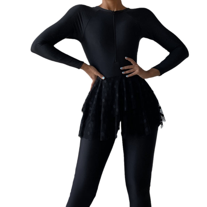 Ladies Sporty Swimsuit with Flared Skirt Mune Fashion