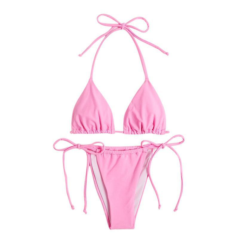 Women's triangle bikini with adjustable tie details and elastic waistband Mune Fashion