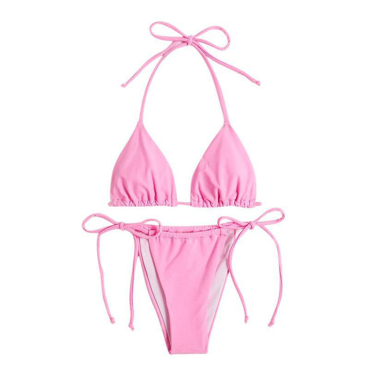 Women's triangle bikini with adjustable tie details and elastic waistband Mune Fashion