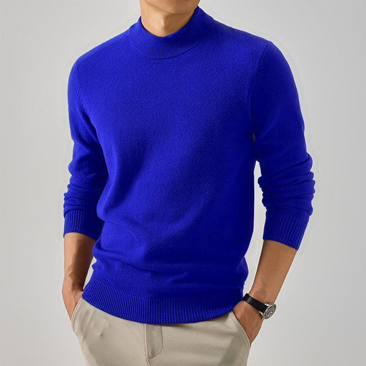 Men's Short High Neck Fine Knit Sweater with Slim Silhouette Mune Fashion