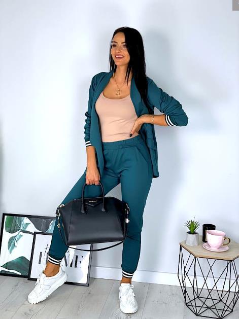 Ladies sporty-elegant blazer-jogging pants two-piece with elastic waistband and cuffs Mune Fashion