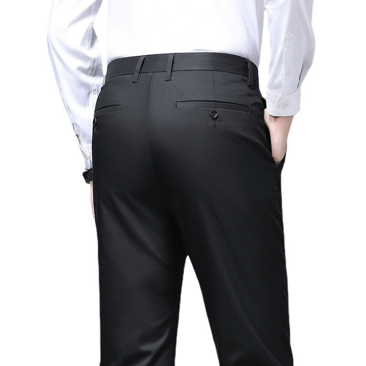 Men's Elegant Slim-Fit Chino Pants with Crease and Stretch Comfort Mune Fashion