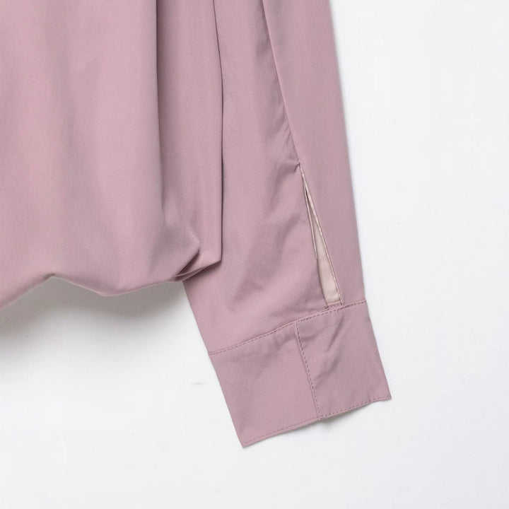 Women's Cropped Boxy Transition Jacket with High Funnel Collar and Elastic Hem Mune Fashion