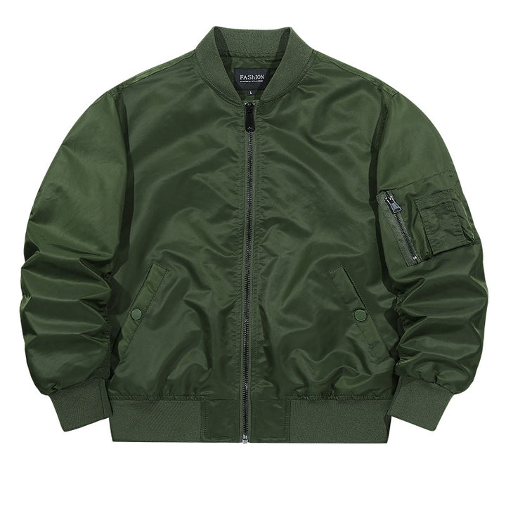 Men's water-repellent bomber jacket with ribbed cuffs and utility arm pocket Mune Fashion