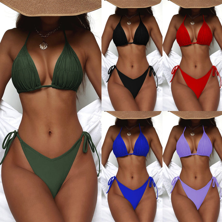 Women’s Triangle Bikini with fine ruffle detail Mune Fashion